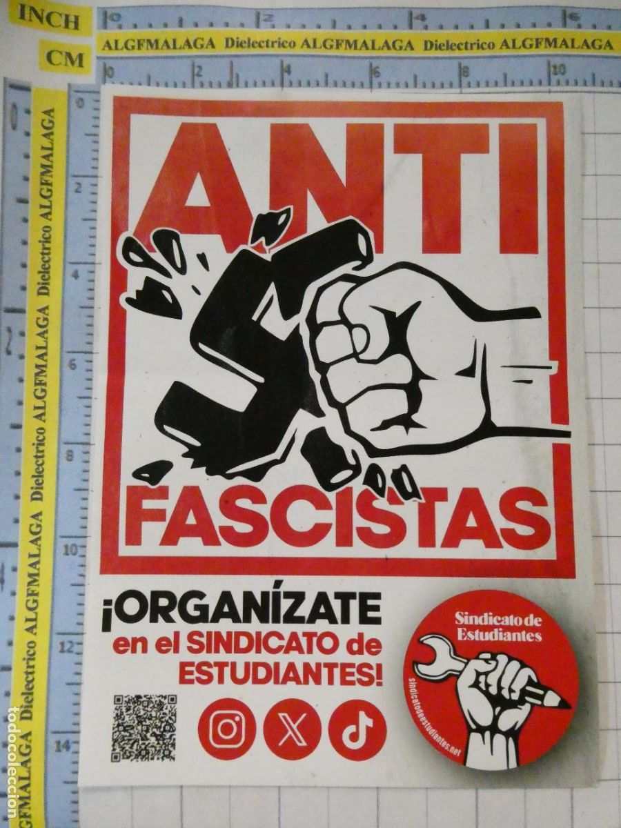 Pegatinas de colecci&oacute;n: PEGATINA POL&Iacute;TICO SINDICAL. SINDICATO DE ESTUDIANTES ANTI FASCISTAS 311