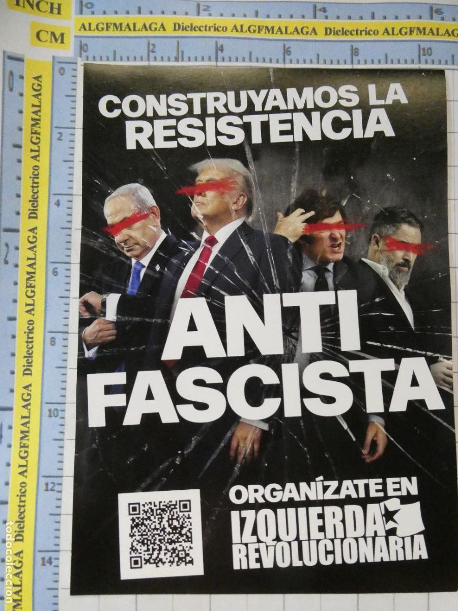 Pegatinas de colecci&oacute;n: PEGATINA POL&Iacute;TICO SINDICAL. IZQUIERDA REVOLUCIONARIA ABASCAL DONALD TRUMP JAVIER MILEI NETANYAHU 313