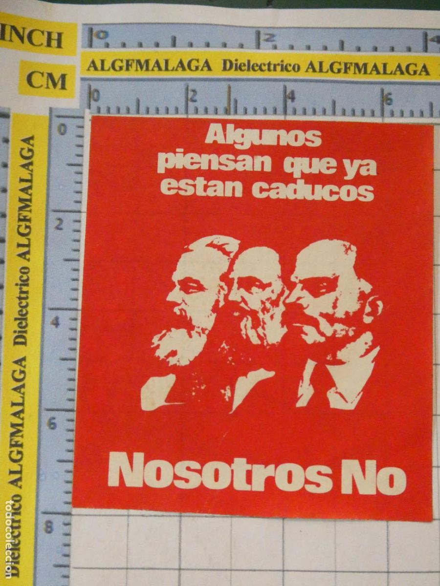 Sammlung von Aufklebern: PEGATINA POL&Iacute;TICO SINDICAL PARTIDO COMUNISTA ESPA&Ntilde;A ALGUNOS PIENSAN QUE EST&Aacute;N CADUCOS LENIN MARX 319