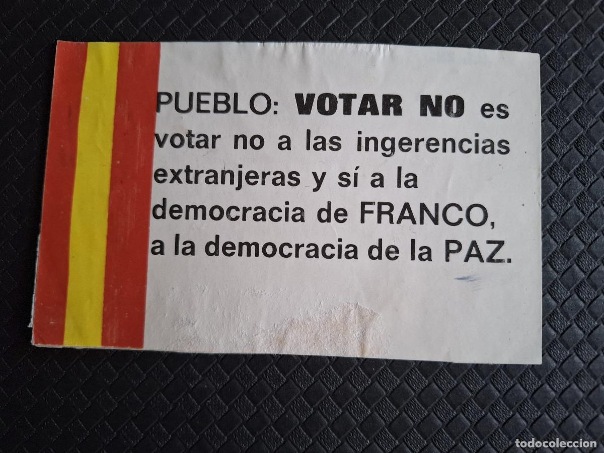 Collection stickers: Pegatina pol&iacute;tica transici&oacute;n pegada en otro papel