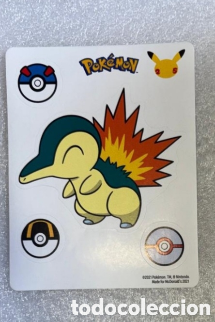 Pegatinas de colecci&oacute;n: CHIKORITA Lamina pegatina MCDONALDS a&ntilde;o 2021 colecci&oacute;n pokemon