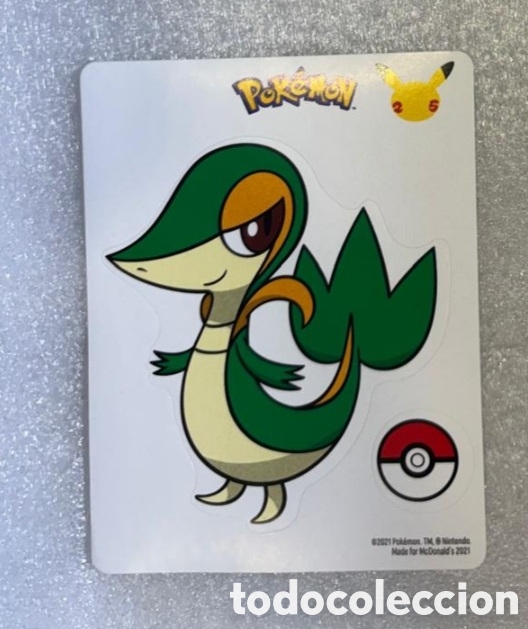 Pegatinas de colecci&oacute;n: SNIVY Lamina pegatina MCDONALDS a&ntilde;o 2021 colecci&oacute;n pokemon
