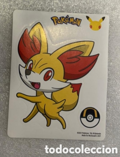Pegatinas de colecci&oacute;n: FENNEKIN Lamina pegatina MCDONALDS a&ntilde;o 2021 colecci&oacute;n pokemon