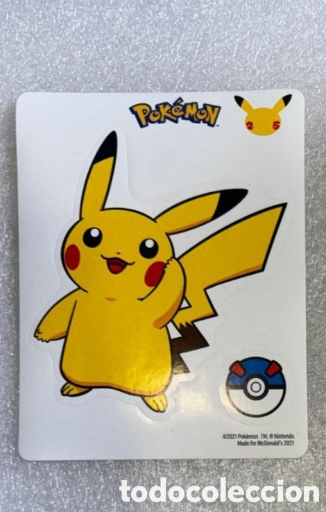 Pegatinas de colecci&oacute;n: PIKACHU Lamina pegatina MCDONALDS a&ntilde;o 2021 colecci&oacute;n pokemon