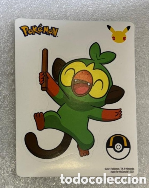 Pegatinas de colecci&oacute;n: GROOKEY Lamina pegatina MCDONALDS a&ntilde;o 2021 colecci&oacute;n pokemon