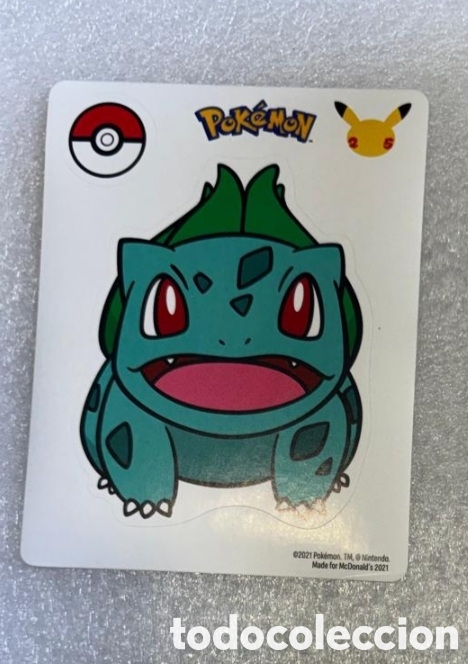 Pegatinas de colecci&oacute;n: BULBASUR Lamina pegatina MCDONALDS a&ntilde;o 2021 colecci&oacute;n pokemon