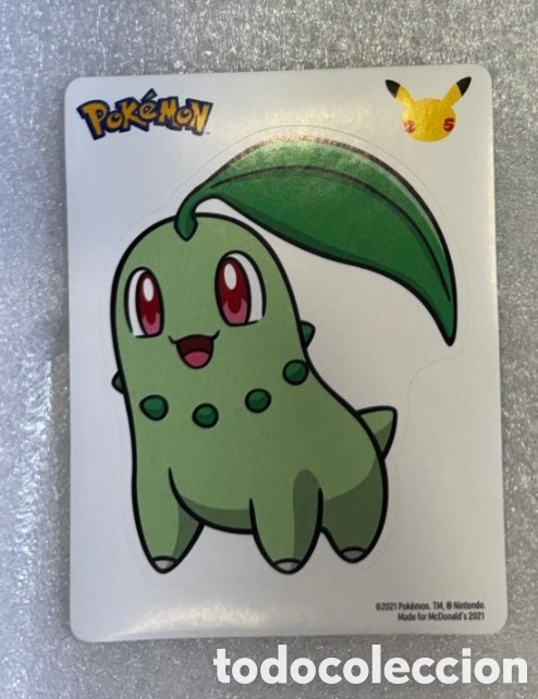 Pegatinas de colecci&oacute;n: CHIKORITA Lamina pegatina MCDONALDS a&ntilde;o 2021 colecci&oacute;n pokemon