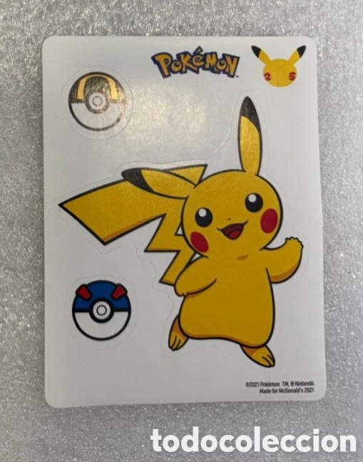 Pegatinas de colecci&oacute;n: PIKACHU Lamina pegatina MCDONALDS a&ntilde;o 2021 colecci&oacute;n pokemon