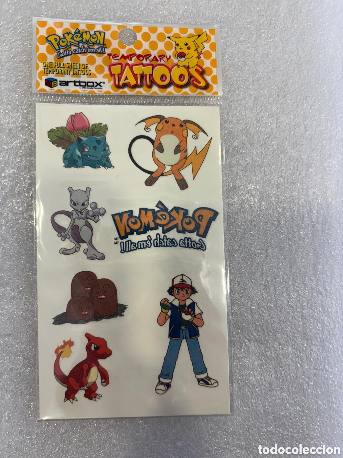 Pegatinas de colecci&oacute;n: tatuajes temporales vintage de Pok&eacute;mon producida por Artbox en 1999