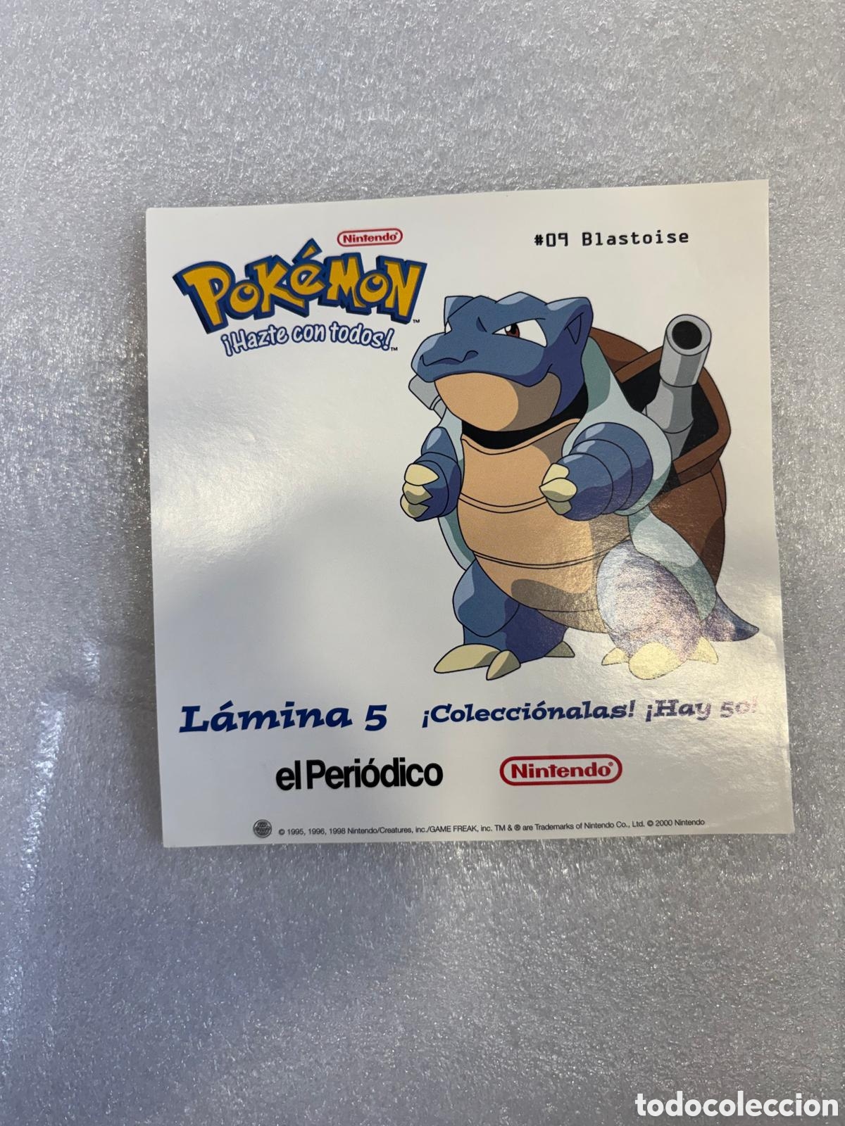 Pegatinas de colecci&oacute;n: BLASTOISE L&aacute;mina El Peri&oacute;dico a&ntilde;o 2000 pokemon pegatina