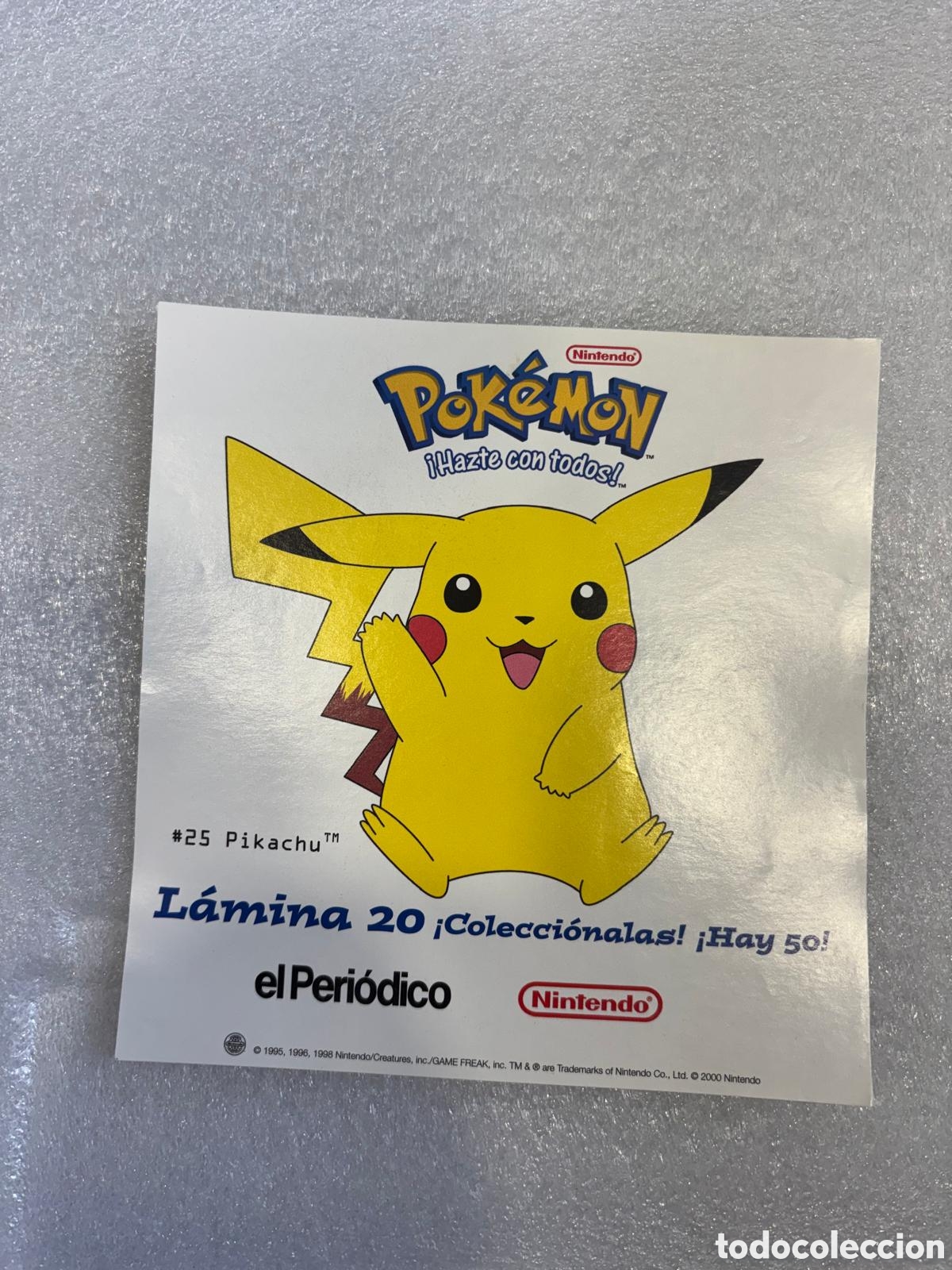 Pegatinas de colecci&oacute;n: PIKACHU L&aacute;mina El Peri&oacute;dico a&ntilde;o 2000 pokemon pegatina