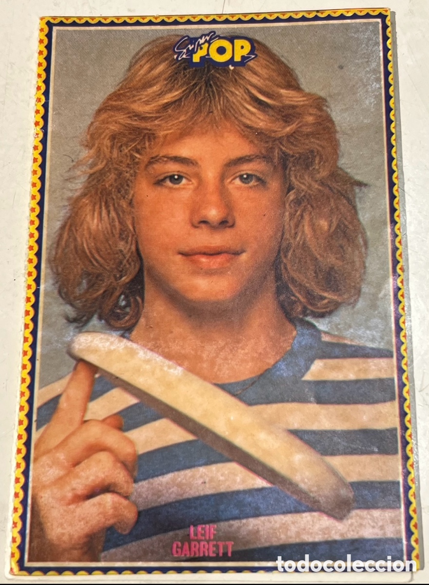 Pegatinas de colecci&oacute;n: Pegatina. Leif Garrett. Revista Super Pop. A&ntilde;os 70.