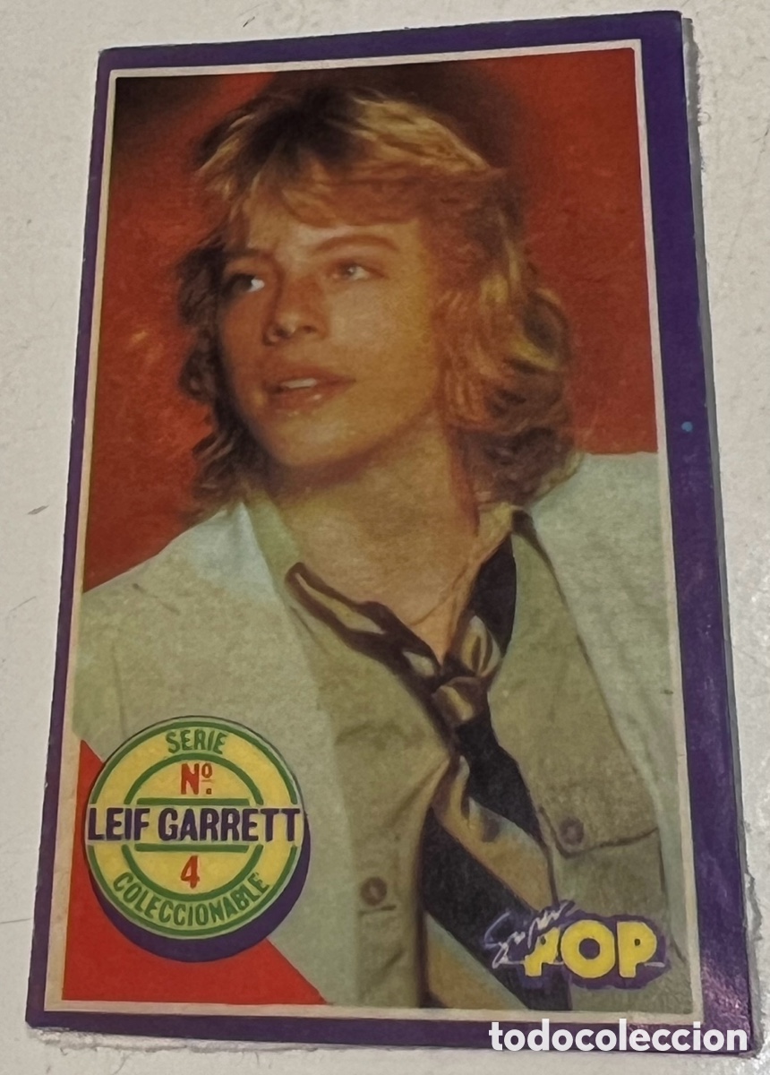 Pegatinas de colecci&oacute;n: Pegatina. Leif Garrett. Revista Super Pop. A&ntilde;os 70.