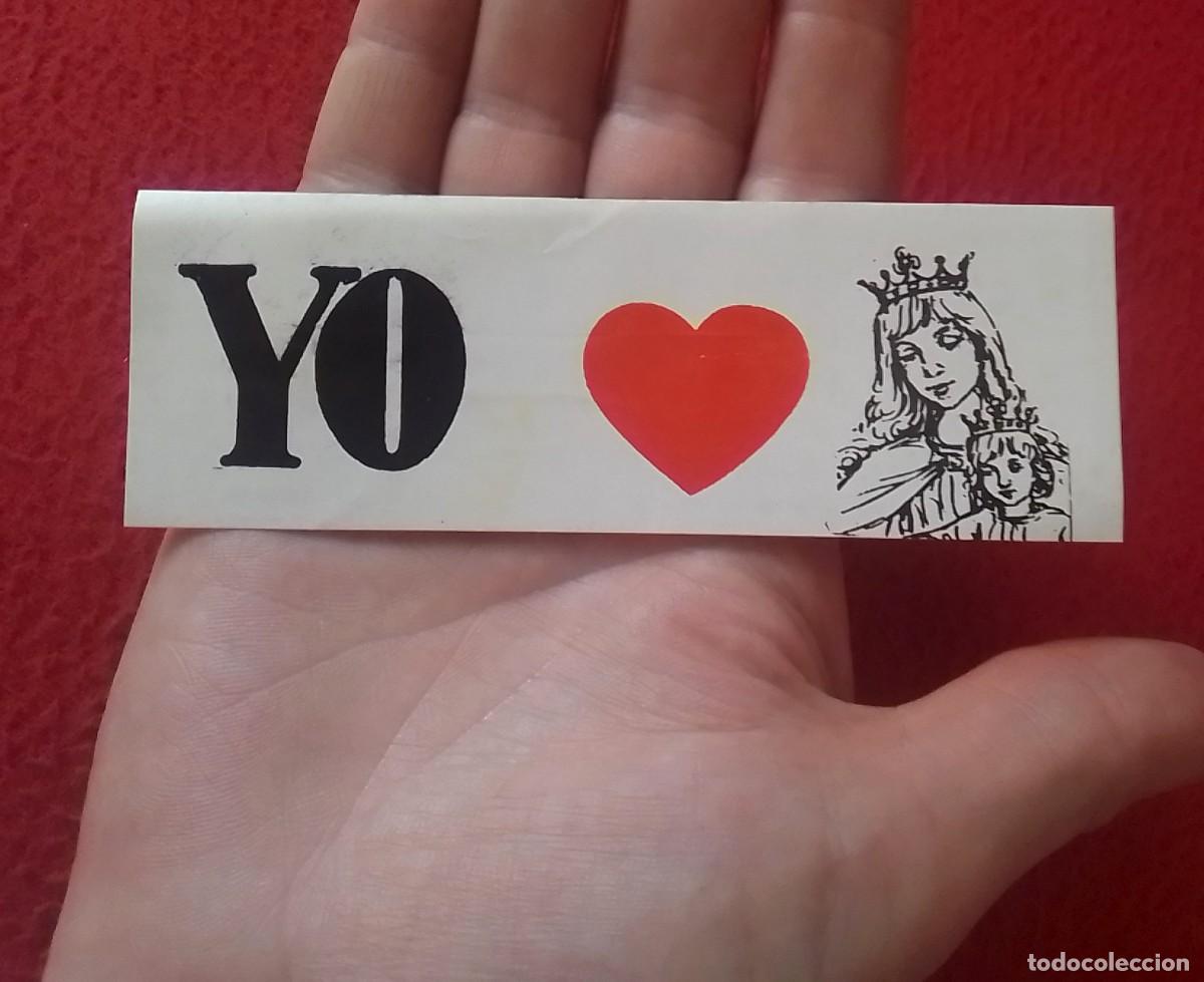 Autocolantes de cole&ccedil;&atilde;o: ANTIGUA PEGATINA ADHESIVO STICKER AUTOCOLLANT YO AMO A I LOVE VIRGEN VIRGIN..&iquest;MAR&Iacute;A AUXILIADORA ?...