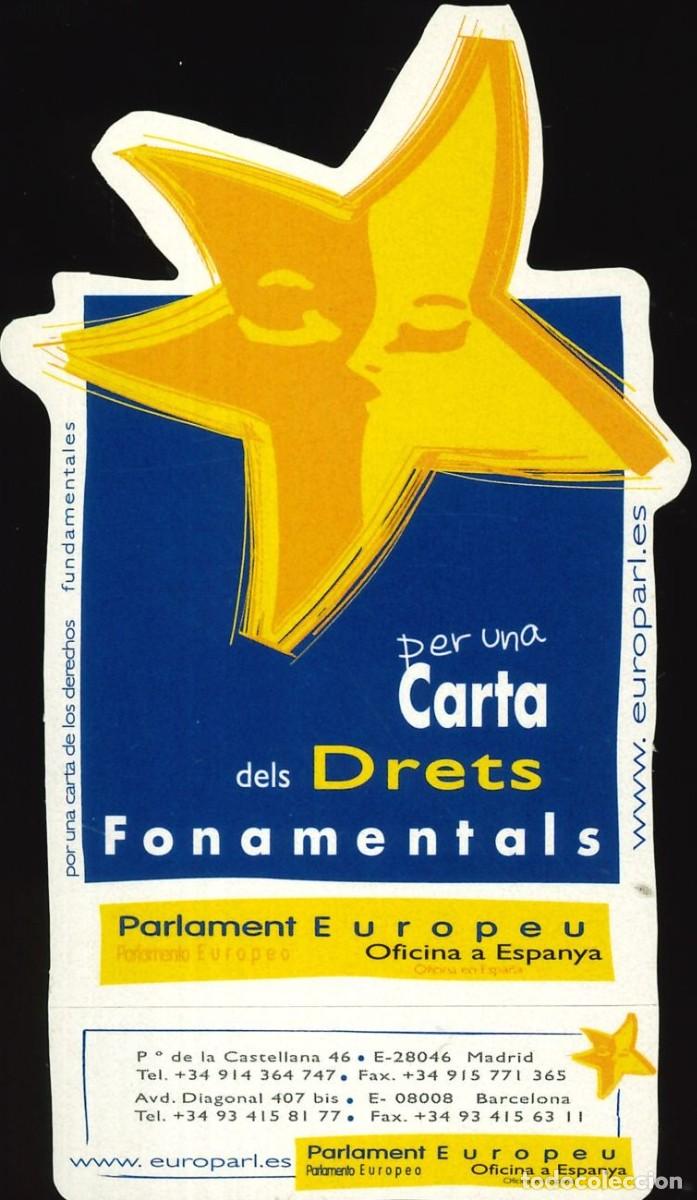 Pegatinas de colecci&oacute;n: PEGATINA - ADHESIVO - POLITICA - EUROPA - EUROPEAS - CARTA DELS DRETS FONAMENTALS (CATALAN)