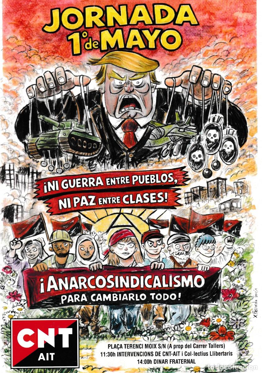 Pegatinas de colecci&oacute;n: Pegatina tama&ntilde;o dina 4 Jornada de 1&ordm; de Mayo de C.N.T
