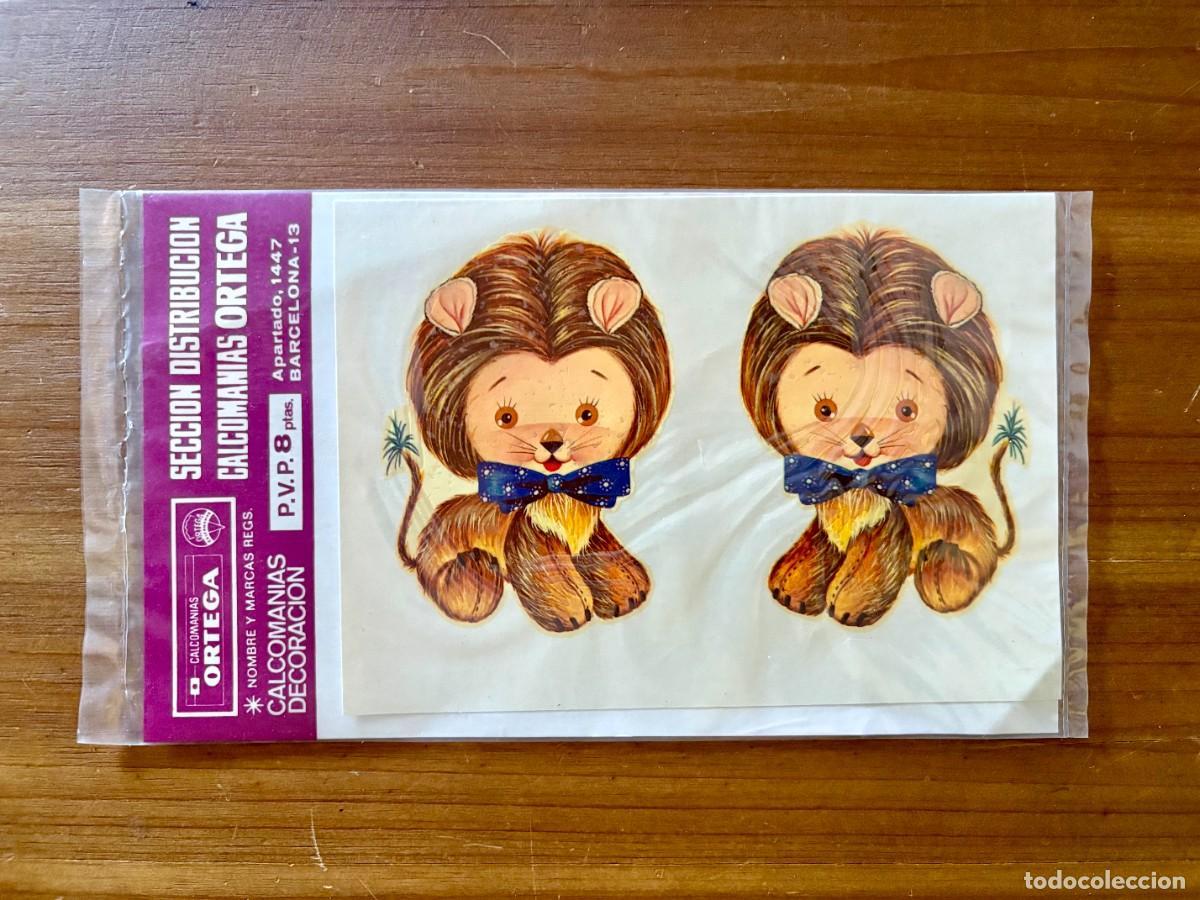 Pegatinas de colecci&oacute;n: CALCOMANIAS ORTEGA A&Ntilde;OS SETENTA , BOLSA SIN ABRIR, CONTIENE DOS UNIDADES, MEDIDA BOLSA 20X12 CMS.
