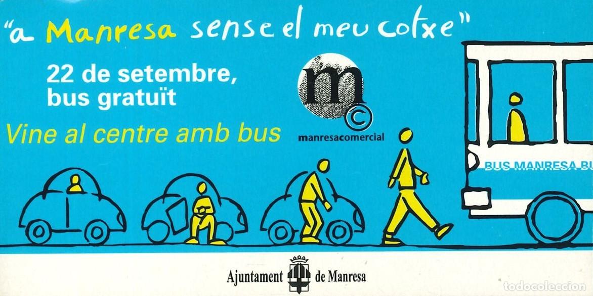 Pegatinas de colecci&oacute;n: PEGATINA - ADHESIVO - CATALANA - AJUNTAMENT MANRESA &rdquo;A MANRESA SENSE EL MEU COTXE&rdquo;