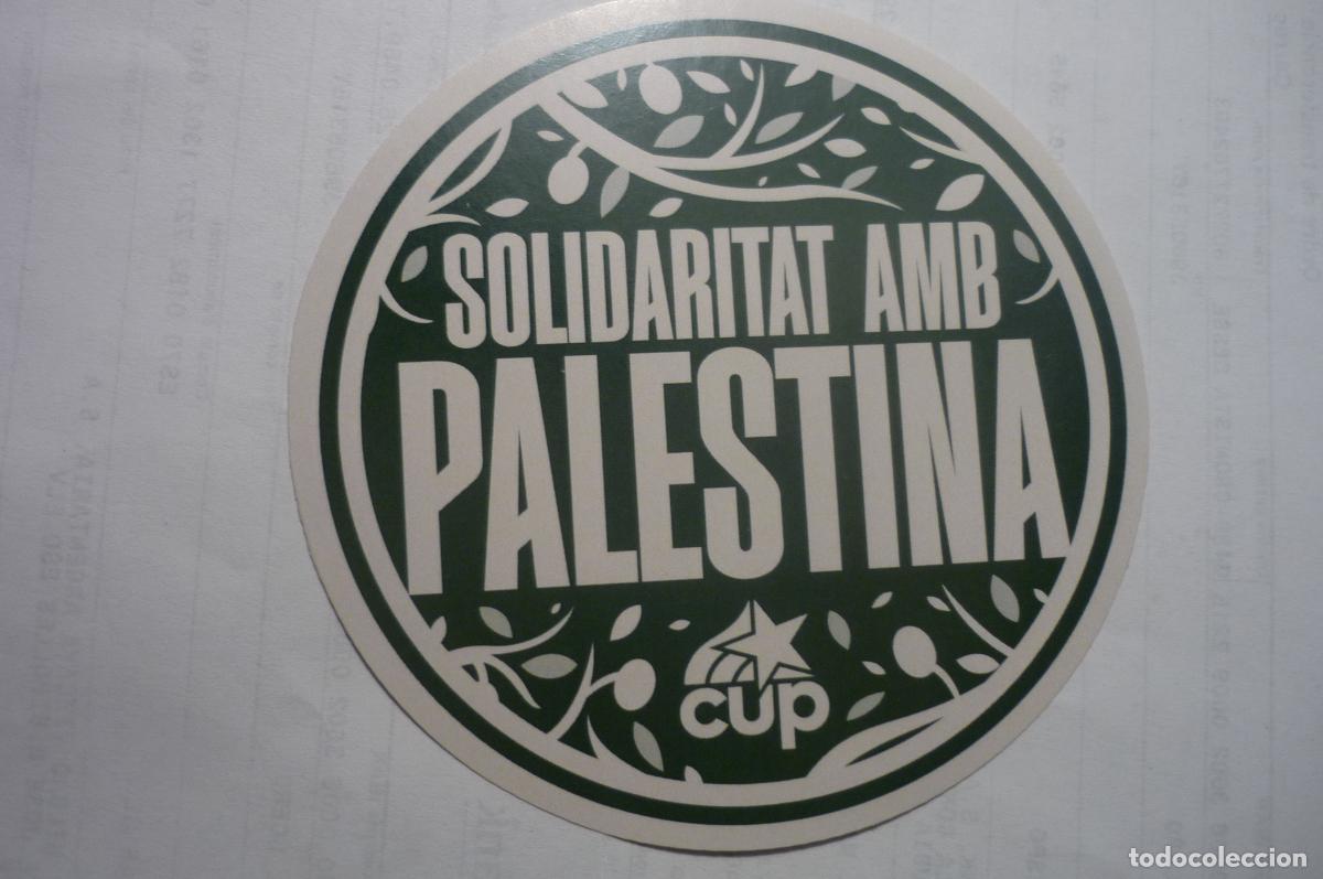 Pegatinas de colecci&oacute;n: pegatina politica cup solidaridad con palestina catalan