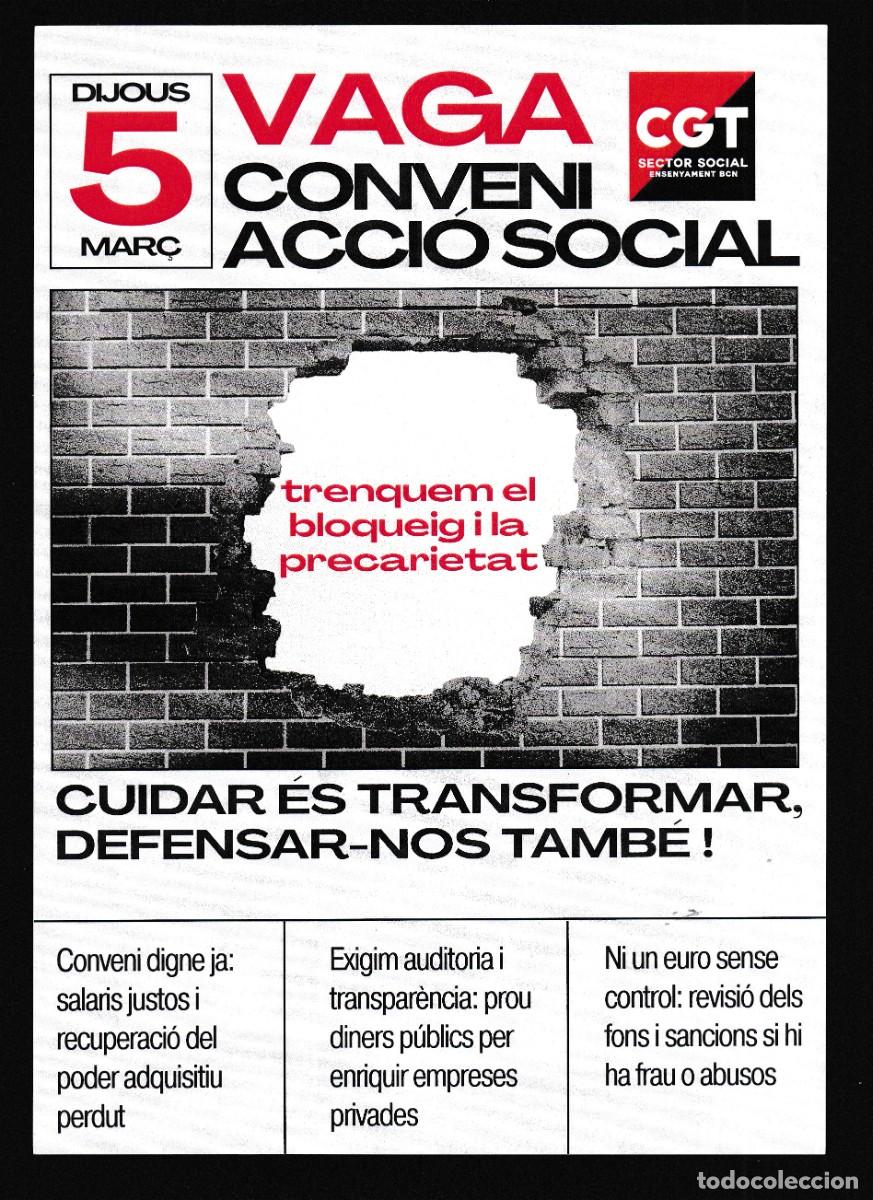 Pegatinas de colecci&oacute;n: Pegatina grande Vaga conveni acci&oacute; social CGT