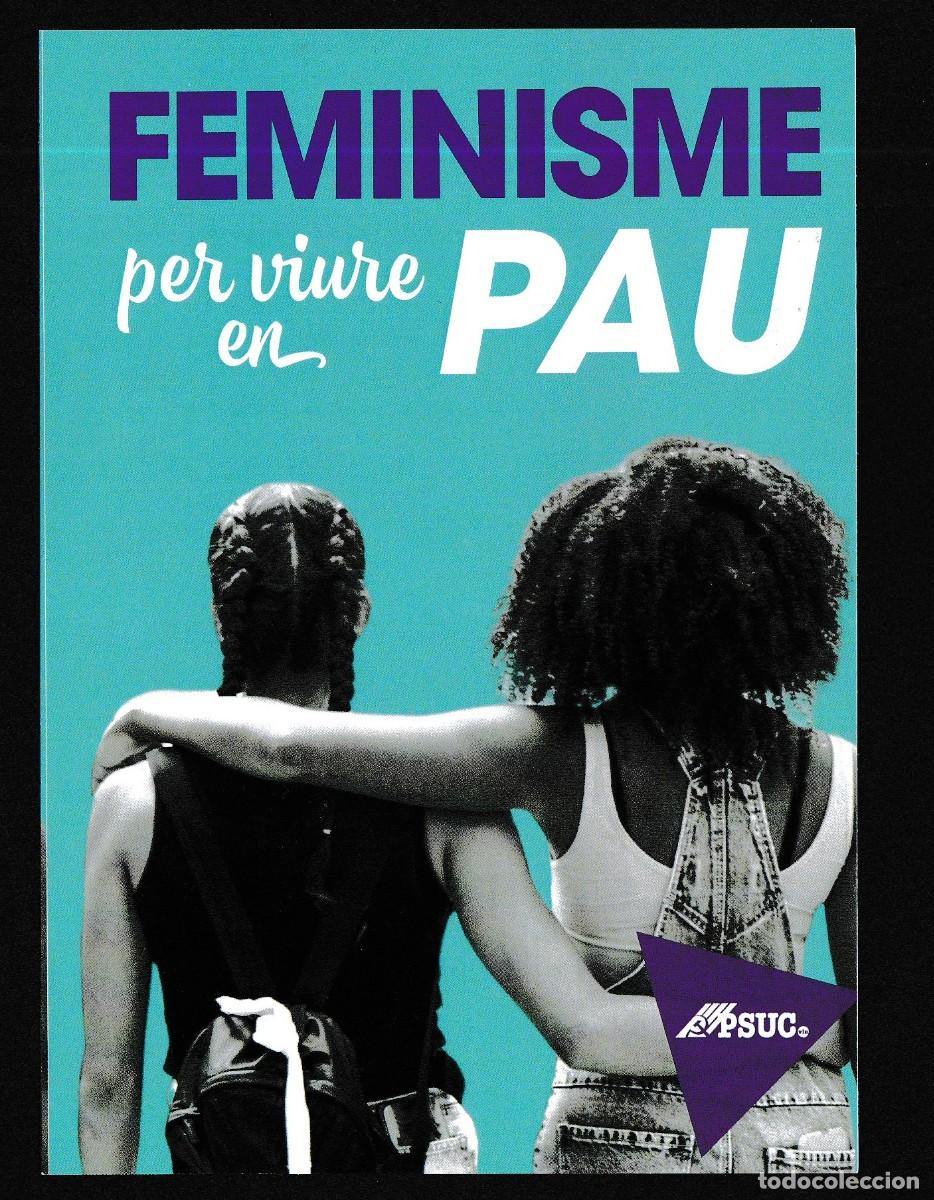 Pegatinas de colecci&oacute;n: Pegatina feminisme per viure en pau PSUC