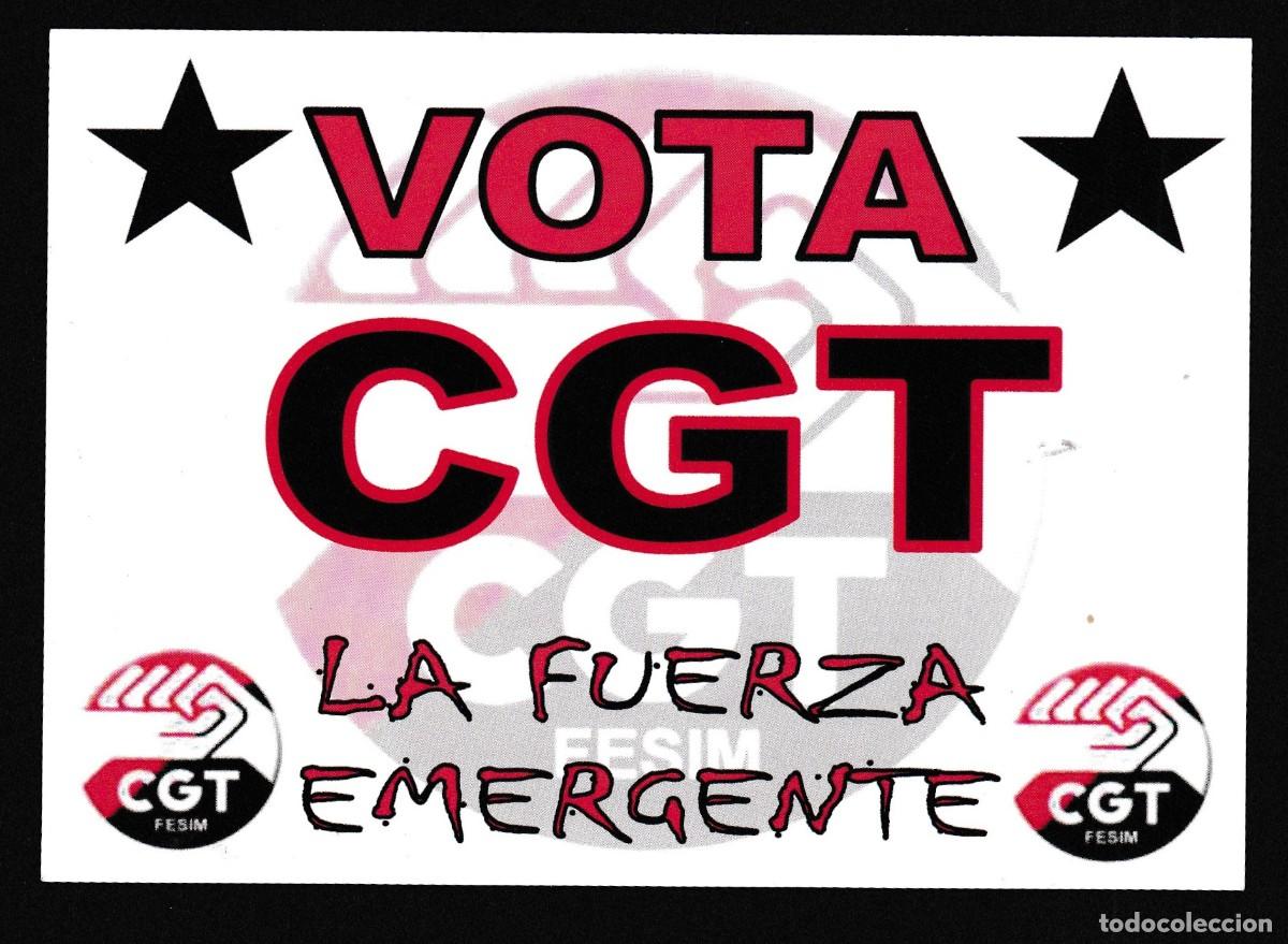 Pegatinas de colecci&oacute;n: Pegatina Politica vota CGT la fuerza emergente