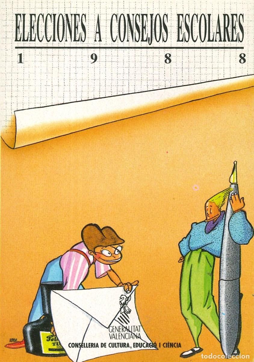 Pegatinas de colecci&oacute;n: PEGATINA - ADHESIVO - VALENCIANA - ELECCIONES A CONSEJOS ESCOLARES - A&Ntilde;O 1988
