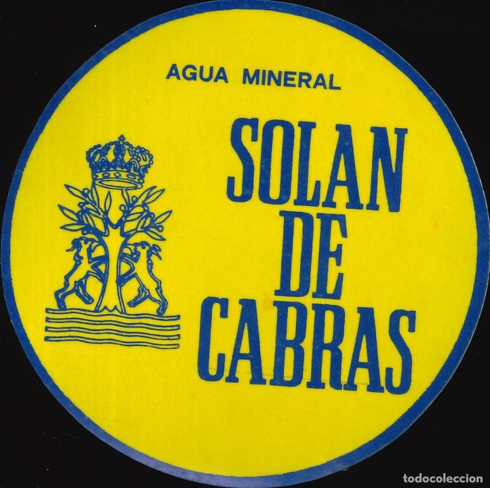 Pegatinas de colecci&oacute;n: PEGATINA - ADHESIVO - BEBIDAS - AGUA MINERAL - SOLAN DE CABRAS