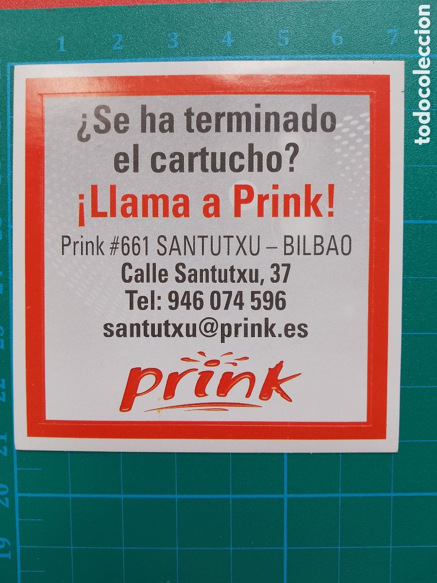 Pegatinas de colecci&oacute;n: PRINK SANTUTXU BILBAO . PEGATINA . STICKER