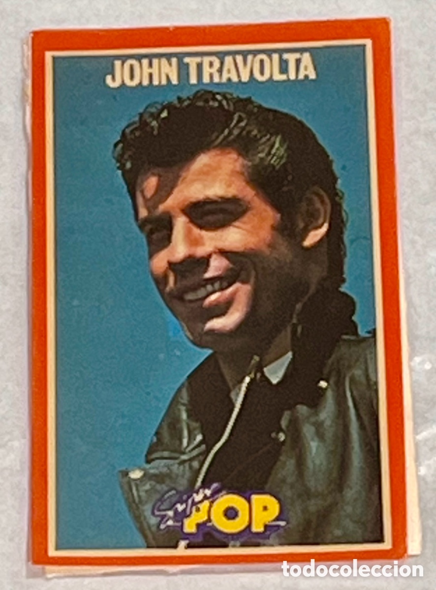 Pegatinas de colecci&oacute;n: Pegatina. John Travolta. S&uacute;per Pop. A&ntilde;os 70.
