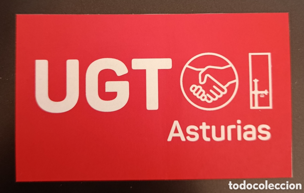 Pegatinas de colecci&oacute;n: PEGATINA UGT ASTURIAS (PEGADA EN PAPEL)