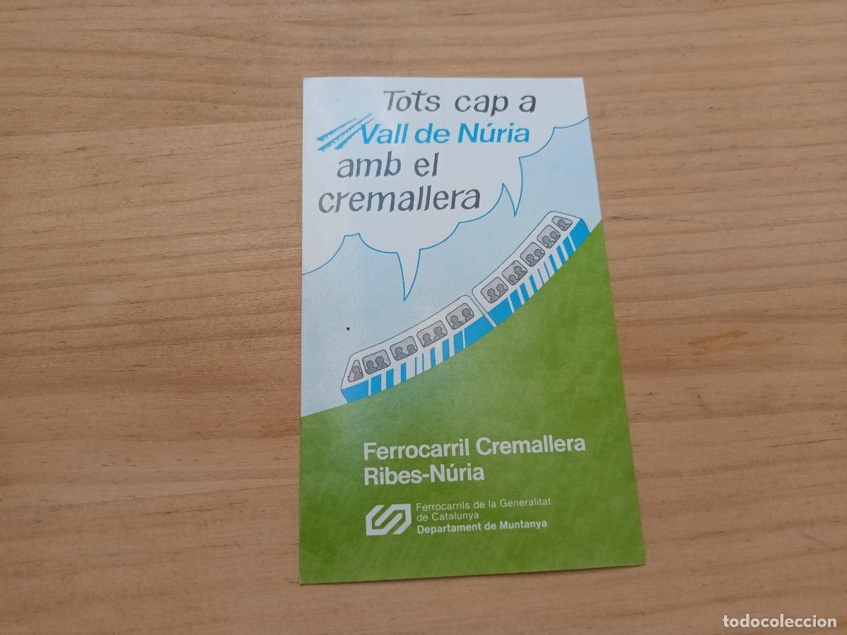 Pegatinas de colecci&oacute;n: PEGATINA TOTS CAP A VALL DE NURIA AMB EL CREMALLERA. FERROCARRIL RIBES. SANTUARIO