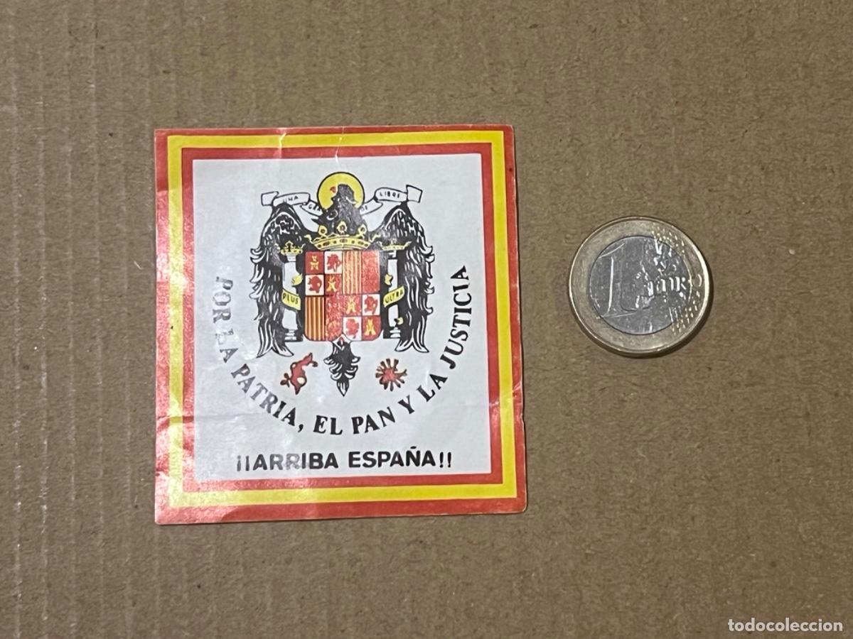 Pegatinas de colecci&oacute;n: Pegatina ARRIBA ESPA&Ntilde;A POR LA PATRIA, EL PAN Y LA JUSTICIA