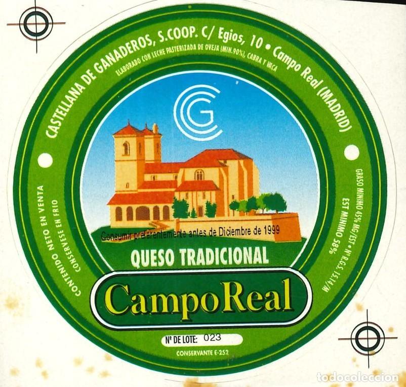 Pegatinas de colecci&oacute;n: PEGATINA - ADHESIVO - ALIMENTACI&Oacute;N - QUESO TRADICIONAL - CAMPO REAL (MADRID)