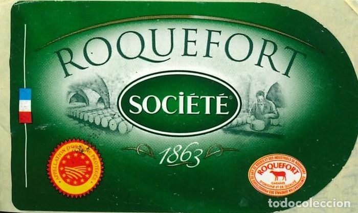 Pegatinas de colecci&oacute;n: PEGATINA - ADHESIVO - ALIMENTACI&Oacute;N - QUESO ROQUEFORT - SOCIETE - 1863