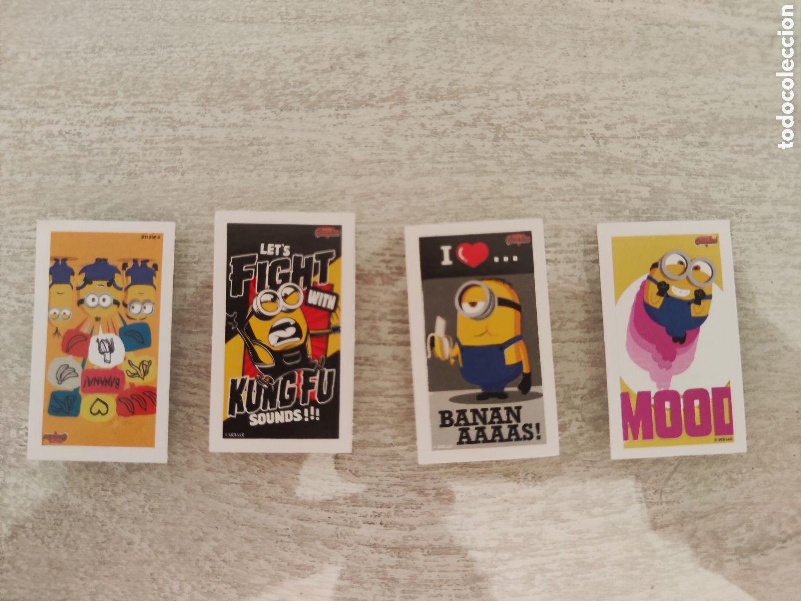 Pegatinas de colecci&oacute;n: Lote 4 pegatinas diferentes Minions