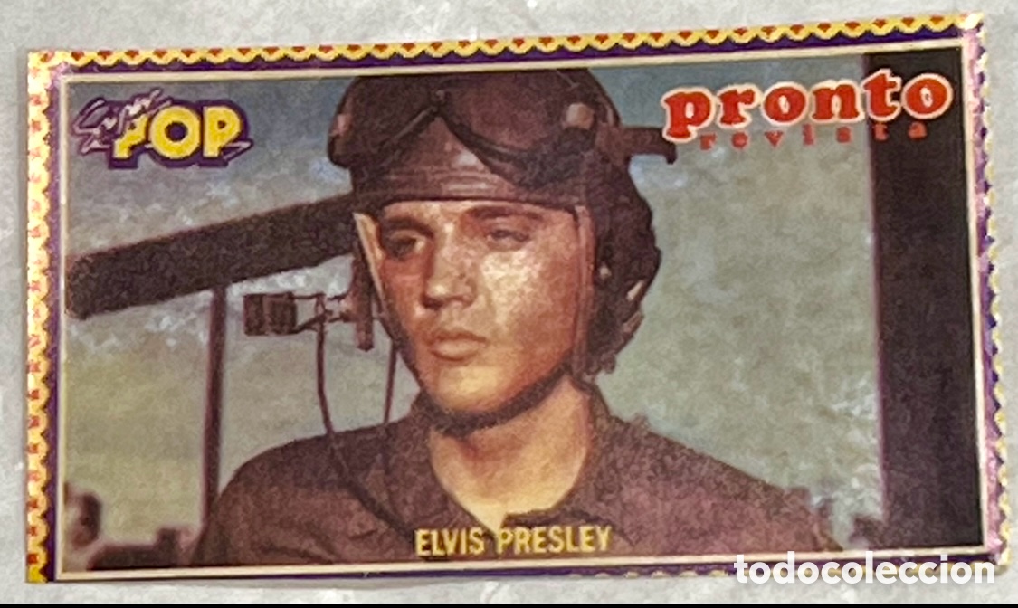 Pegatinas de colecci&oacute;n: Pegatina. Elvis Presley. S&uacute;per Pop. A&ntilde;os 70.