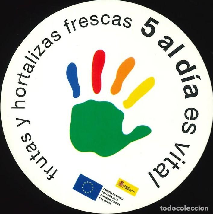 Pegatinas de colecci&oacute;n: PEGATINA - ADHESIVO - ALIMENTACI&Oacute;N - FRUTAS Y HORTALIZAS FRESCAS 5 AL DIA ES VITAL