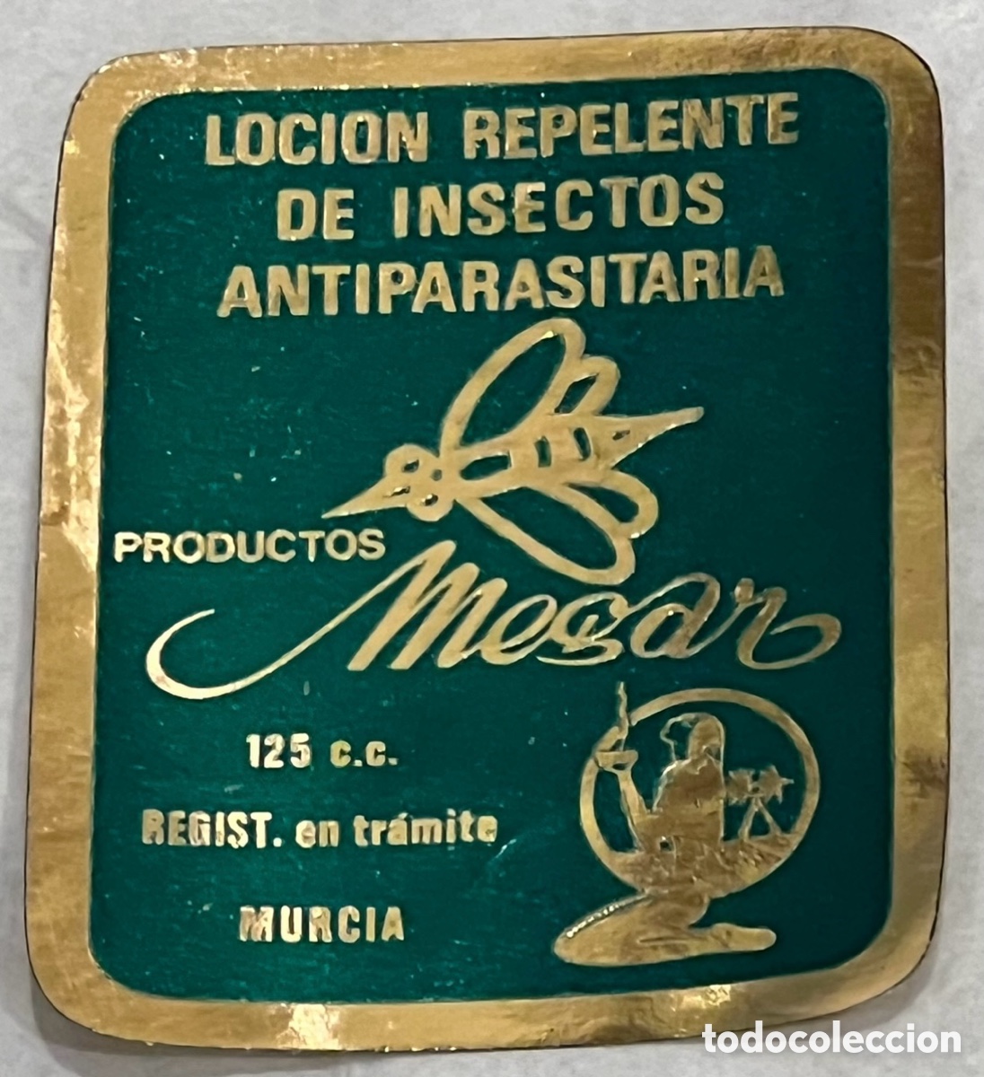 Pegatinas de colecci&oacute;n: Pegatina. Loci&oacute;n Repelente de Insectos. Antiparasitaria. A&ntilde;os 80.