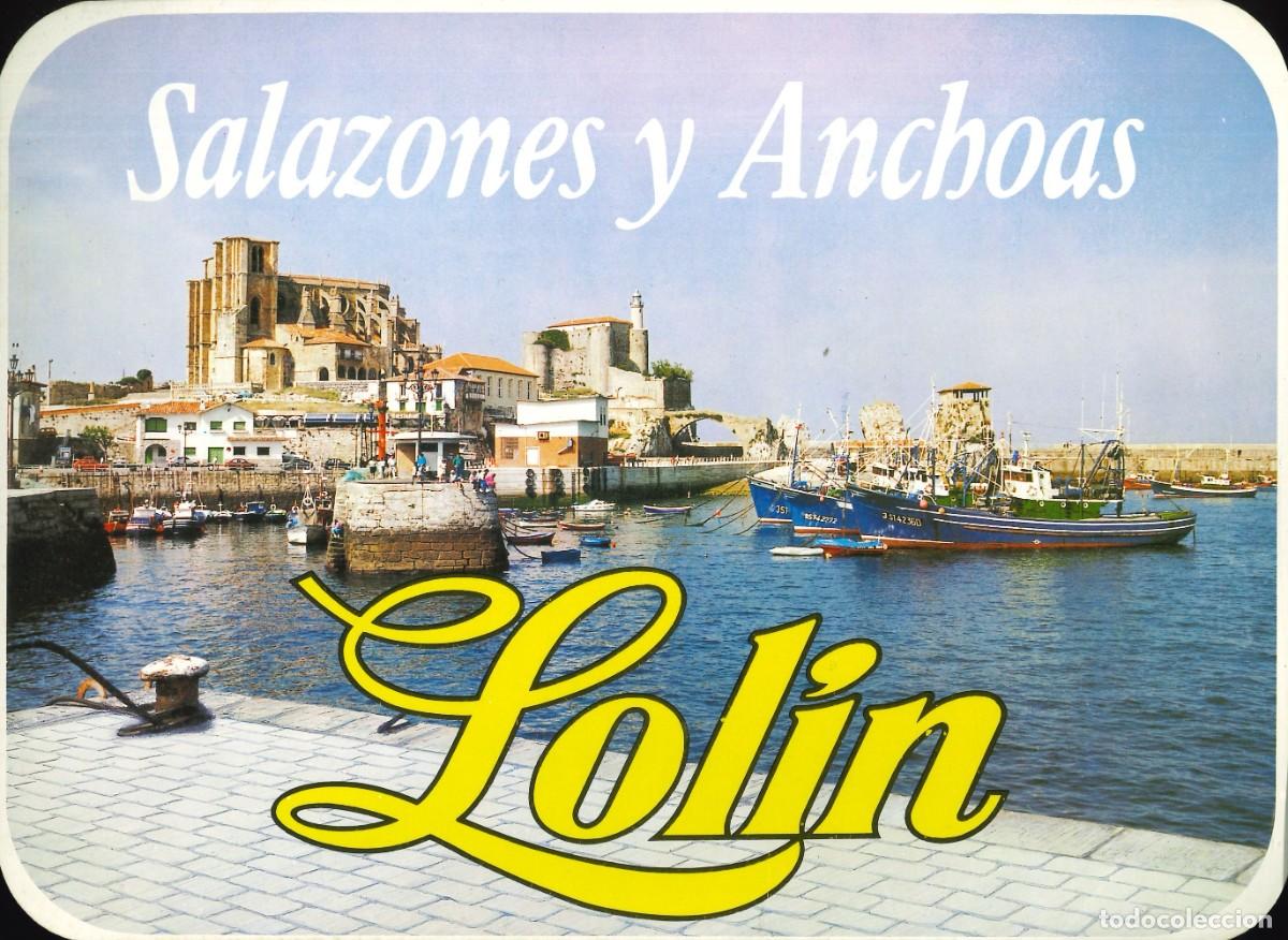 Pegatinas de colecci&oacute;n: PEGATINA - ADHESIVO - ALIMENTACI&Oacute;N - SALAZONES Y ANCHOAS LOLIN (23'5 x 17 CMS.)