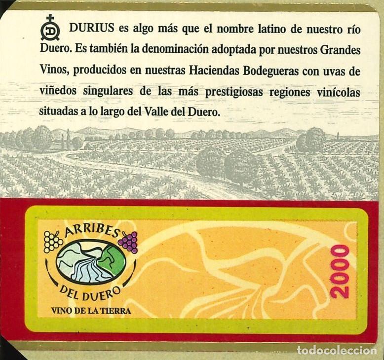 Pegatinas de colecci&oacute;n: PEGATINA - ADHESIVO - BEBIDAS - VINO - ARRIBES DEL DUERO - 2000 - VINO DE LA TIERRA - DURIUS
