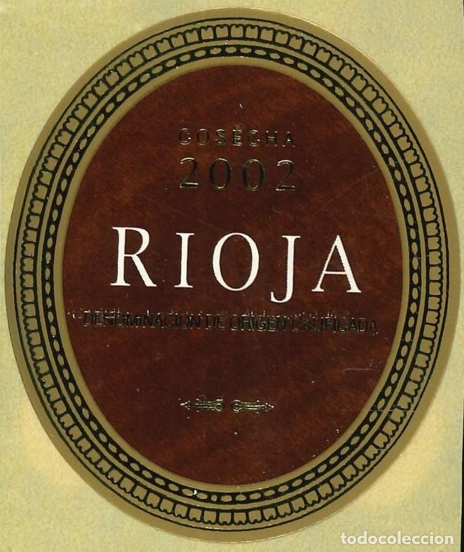 Pegatinas de colecci&oacute;n: PEGATINA - ADHESIVO - BEBIDAS - RIOJA - COSECHA 2002 - DENOMINACION DE ORIGEN CALIFICADA