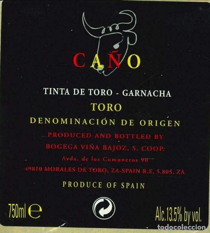 Pegatinas de colecci&oacute;n: PEGATINA - ADHESIVO - BEBIDAS - CA&Ntilde;O - TINTA DE TORO - GARNACHA - DENOMINACION DE ORIGEN TORO