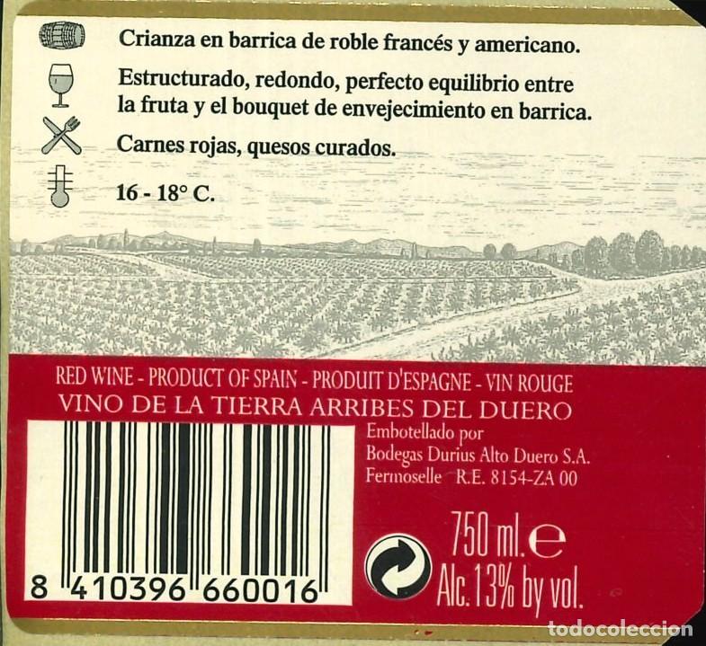 Pegatinas de colecci&oacute;n: PEGATINA - ADHESIVO - BEBIDAS - MARQUES DE GRI&Ntilde;ON - TEMPRANILLO 2000 - BODEGAS DURIUS - ALTO DUERO