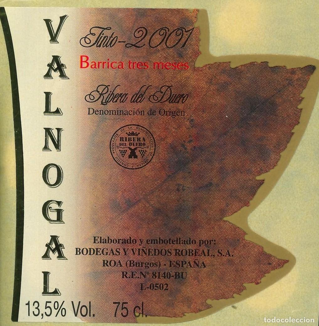 Pegatinas de colecci&oacute;n: PEGATINA - ADHESIVO - BEBIDAS - VALNOGAL - RIBERA DEL DUERO - DENOMINACION ORIGEN - ROA (BURGOS)