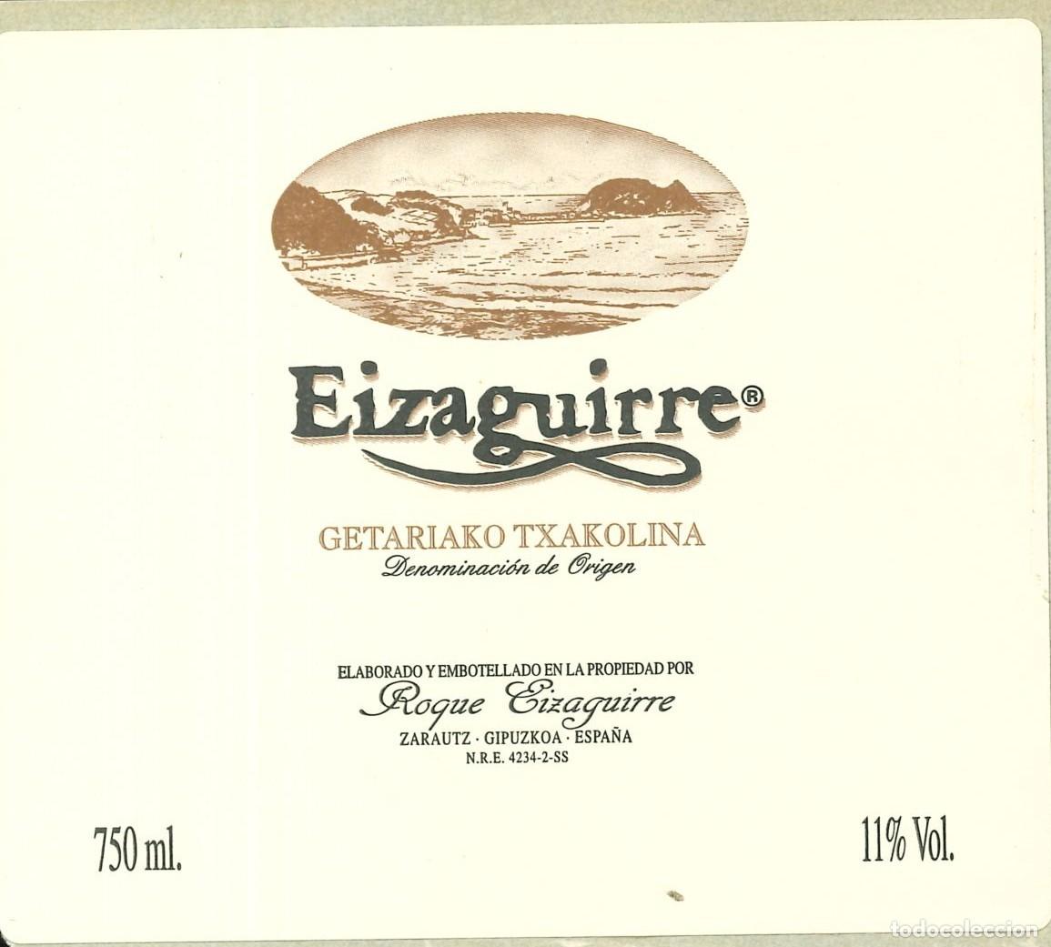 Pegatinas de colecci&oacute;n: PEGATINA - ADHESIVO - BEBIDAS - EIZAGUIRRE - DENOMINACION ORIGEN - ZARAUTZ (GUIPUZCOA)