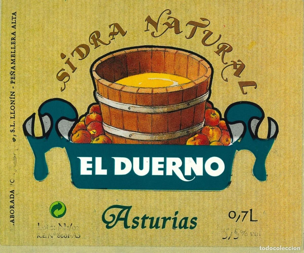 Pegatinas de colecci&oacute;n: PEGATINA - ADHESIVO - BEBIDAS - SIDRA NATURAL - EL DUERNO (ASTURIAS)