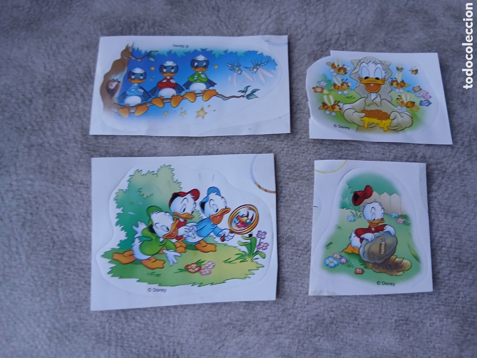 Pegatinas de colecci&oacute;n: 4 Pegatinas de los Sobrinos del Pato Donald -Disney-
