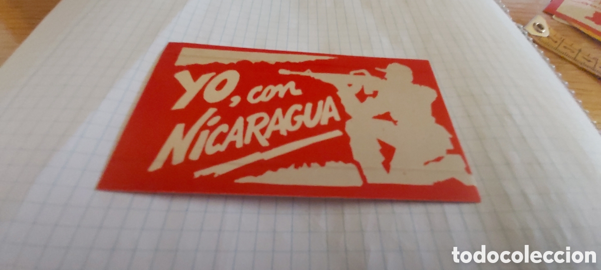 Pegatinas de colecci&oacute;n: adhesivo pegatina pro frente sandinista solidaridad con nicaragua