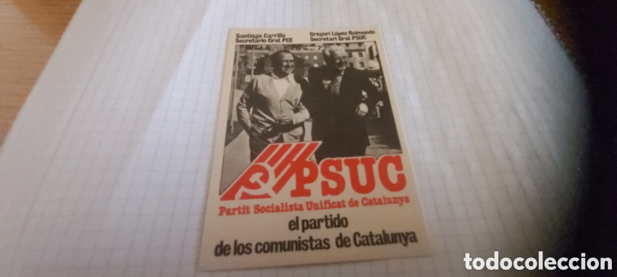 Pegatinas de colecci&oacute;n: Original y antigua pegatina adhesivo PSUC. Comunista. PCE. Transici&oacute;n. a&ntilde;os 70